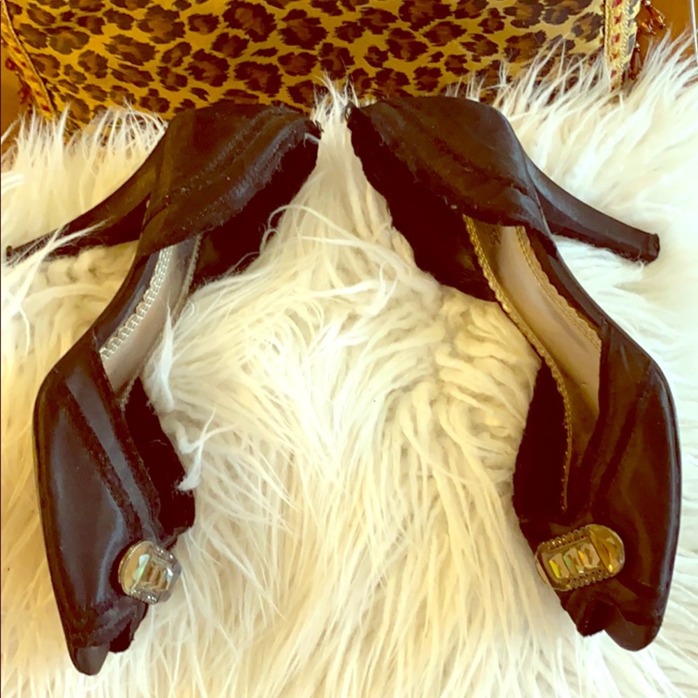 Seychelles Black Fabric Heels